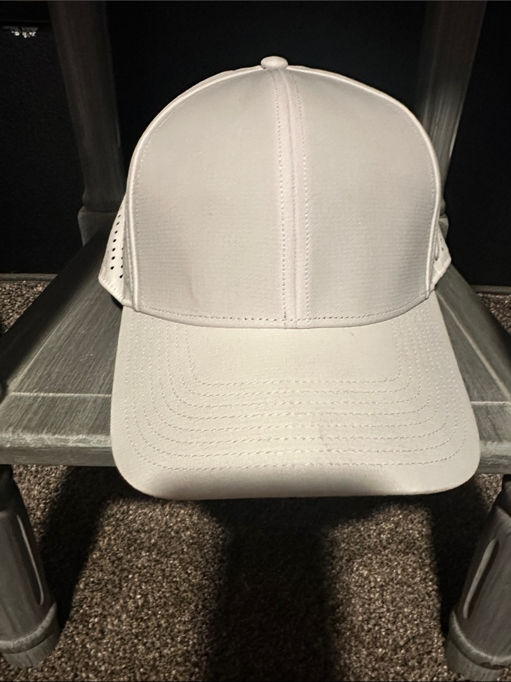 Men's White Mesh Golf Cap